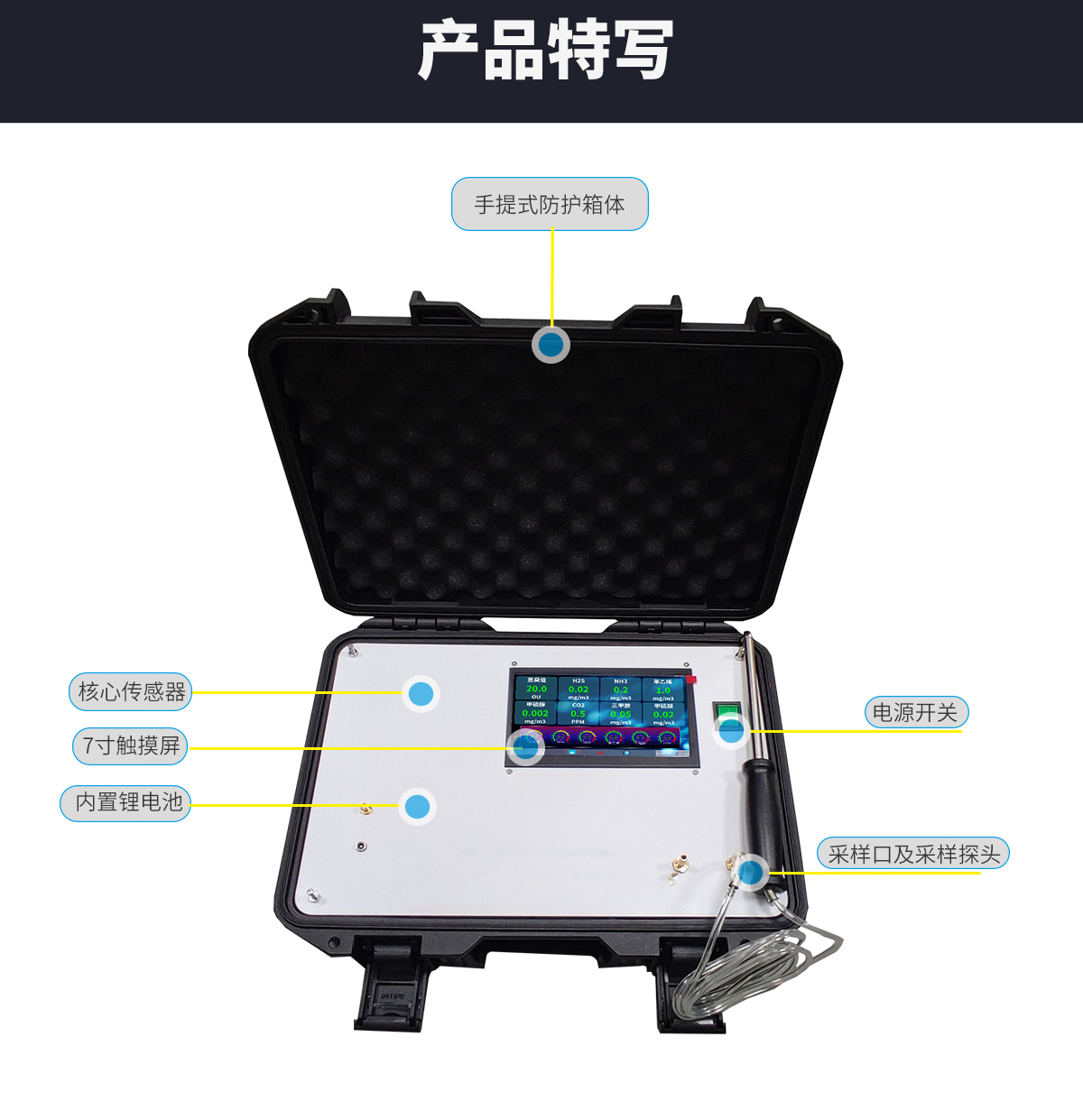 手提便携式多参数环境监测设备